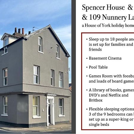 Villa Spencer House & 107 & 109 Nunnery Lane York Exterior foto