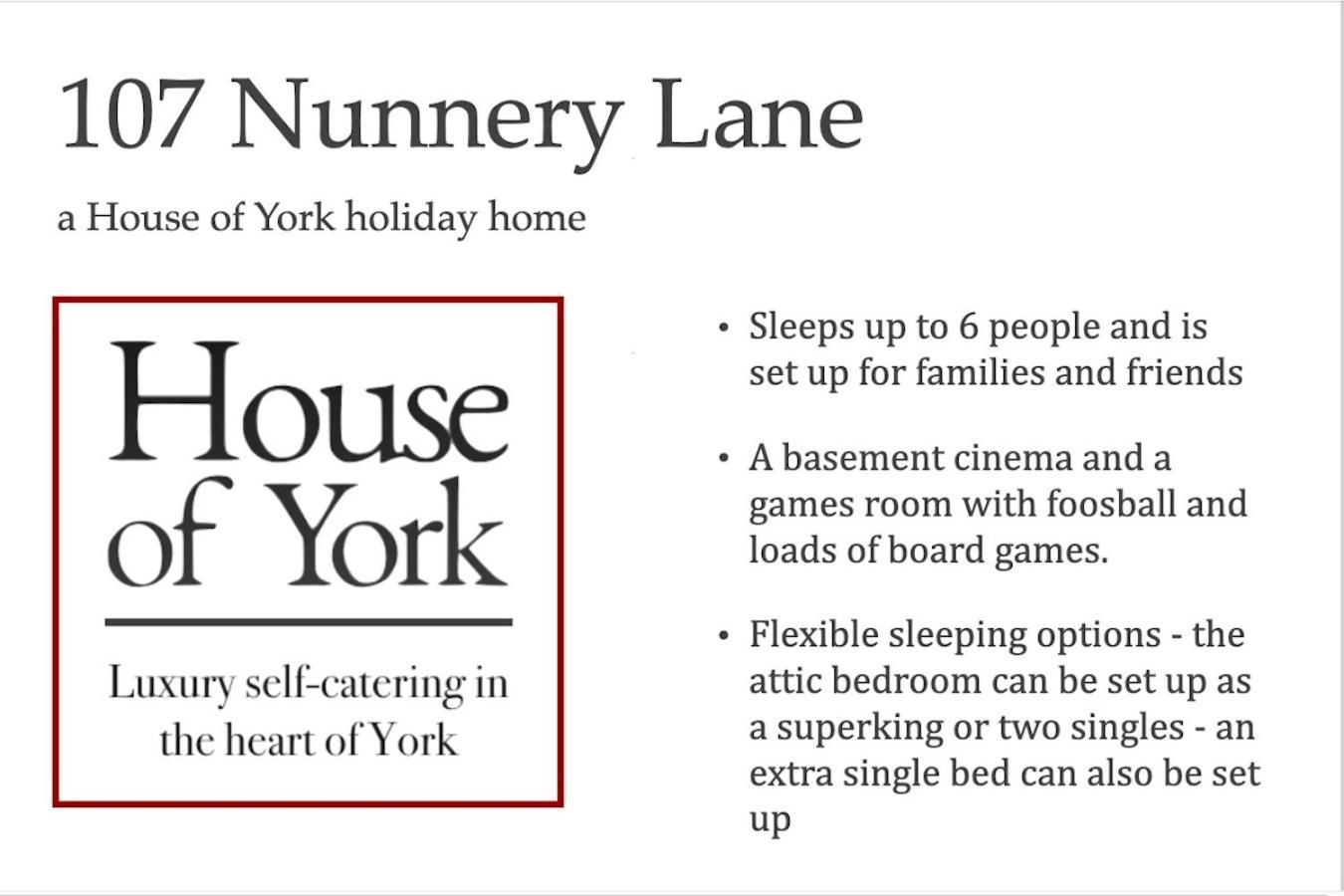 Villa Spencer House & 107 & 109 Nunnery Lane York Exterior foto