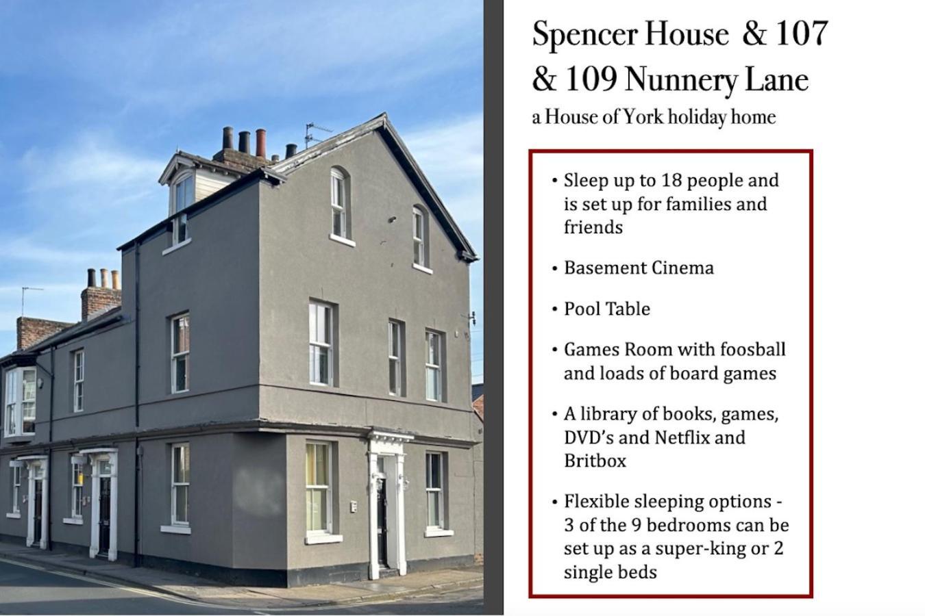 Villa Spencer House & 107 & 109 Nunnery Lane York Exterior foto